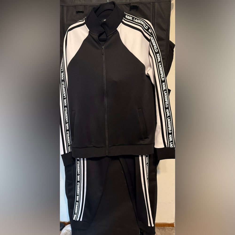 Karl Lagerfeld Monochrome Logo Tracksuit